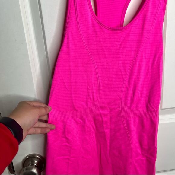 ZYIA Active Bright Pink Seamless Racerback Tank Top Size Small - Picture 4 of 6